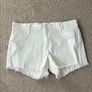 Joes maternity white denim Jean shorts the 4” Ozzie cut off shorts